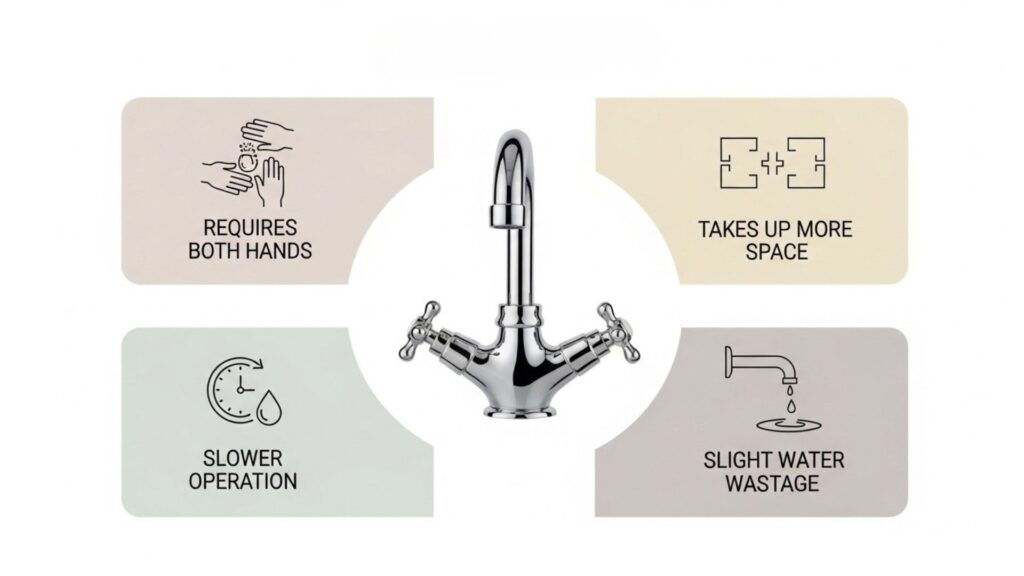 Disadvantages of Double Handle Faucets
