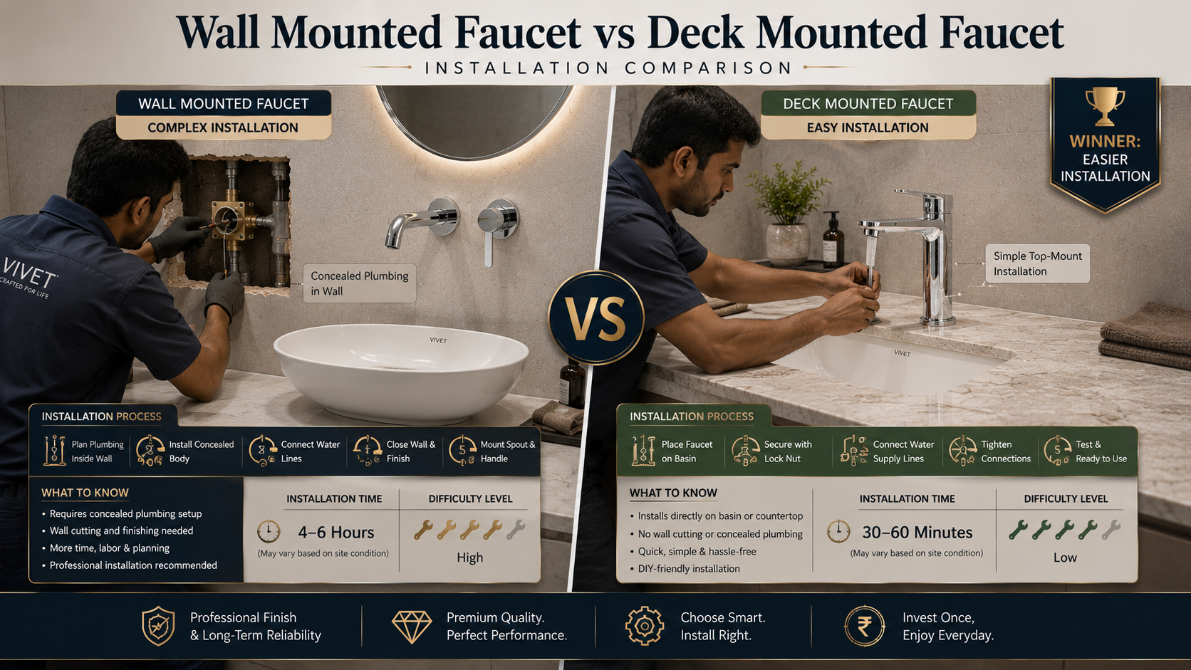 Installation Wall Mounted Faucet