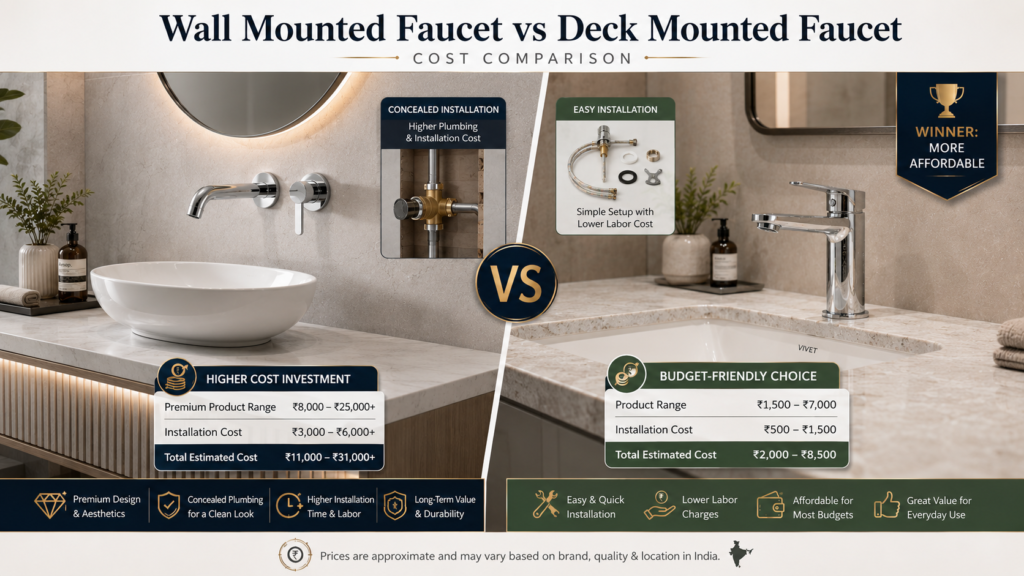 Cost of Deck Mounted Faucet 